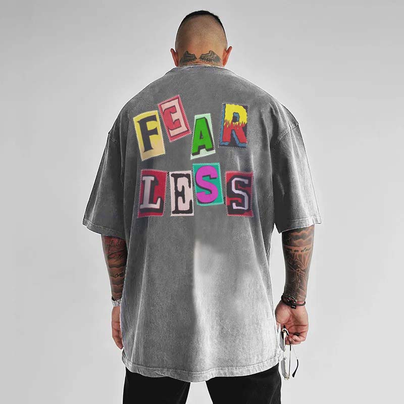 Fearless Graphic Washed Cotton Printed T-shirt