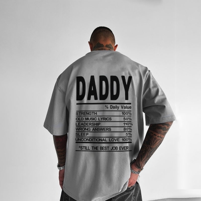 Daddy Daily Value Graphic Cotton T-Shirt