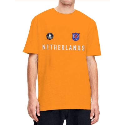 Netherlands National Logo Printed Cotton T-Shirt