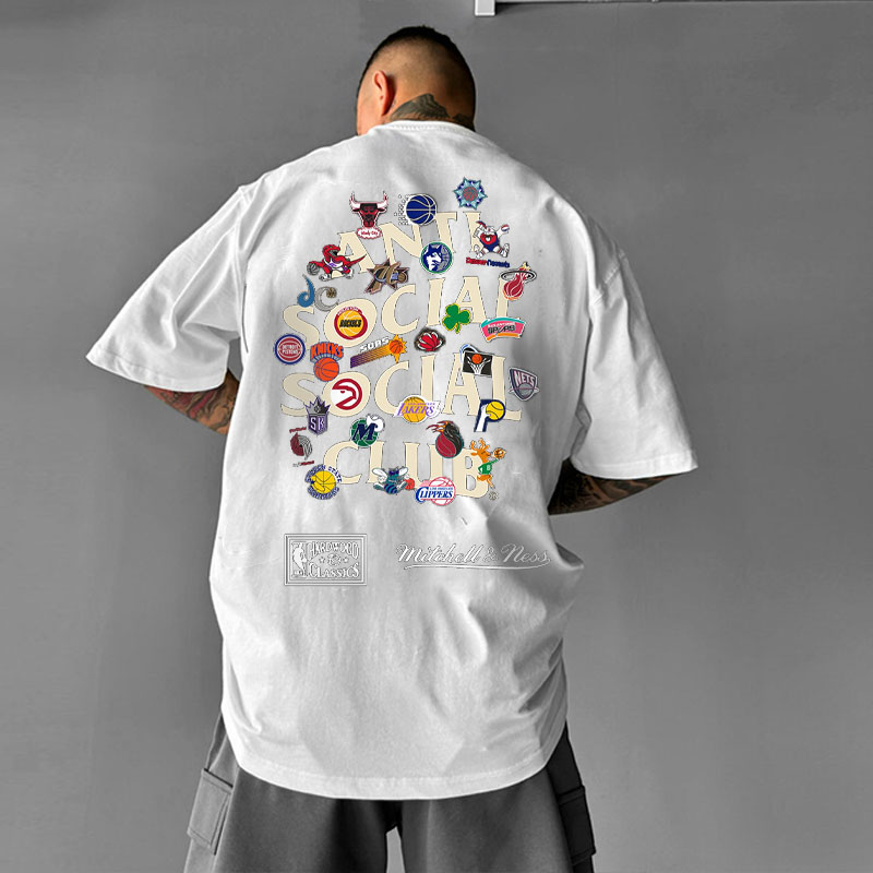 Basketball Team Printed Cotton T-Shirt