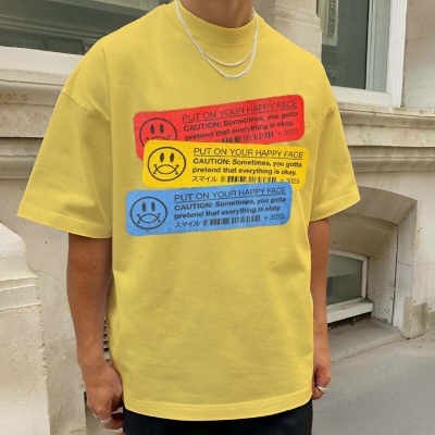 Put On Your Happy Face Printed T-shirt