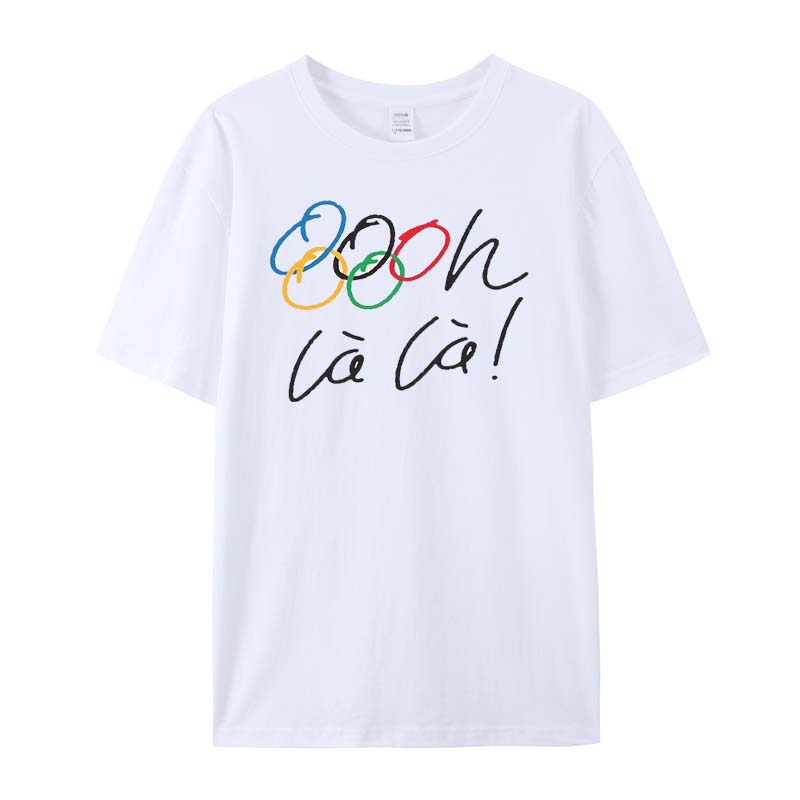 Paris Olympics Rings Print T-Shirt