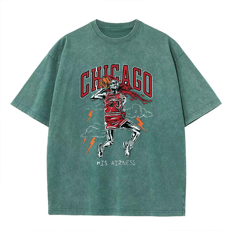 Chicago Basketball Graffiti Washed Cotton T-Shirt
