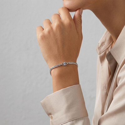 Evil Eye Curb Chain Bracelet