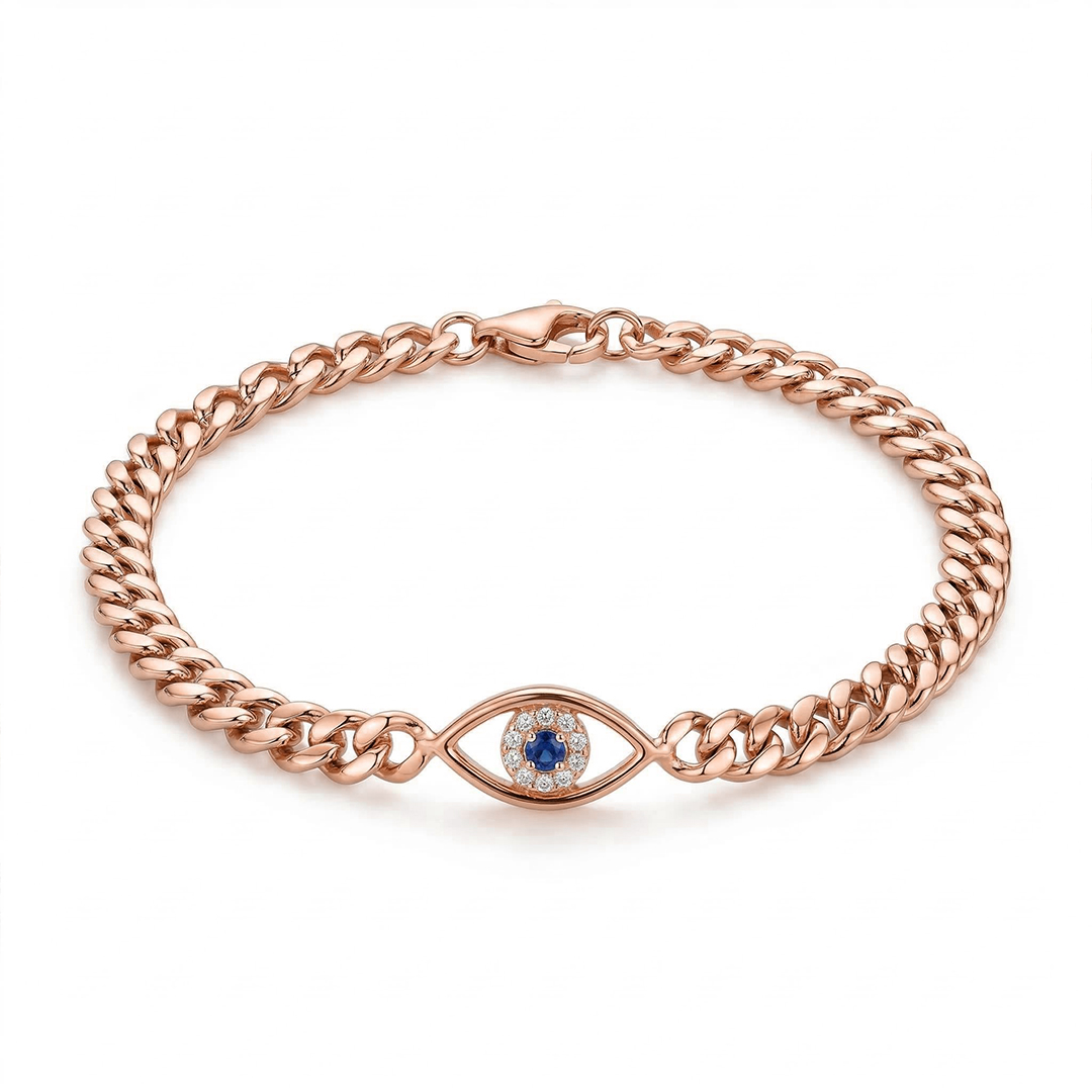 Evil Eye Curb Chain Bracelet