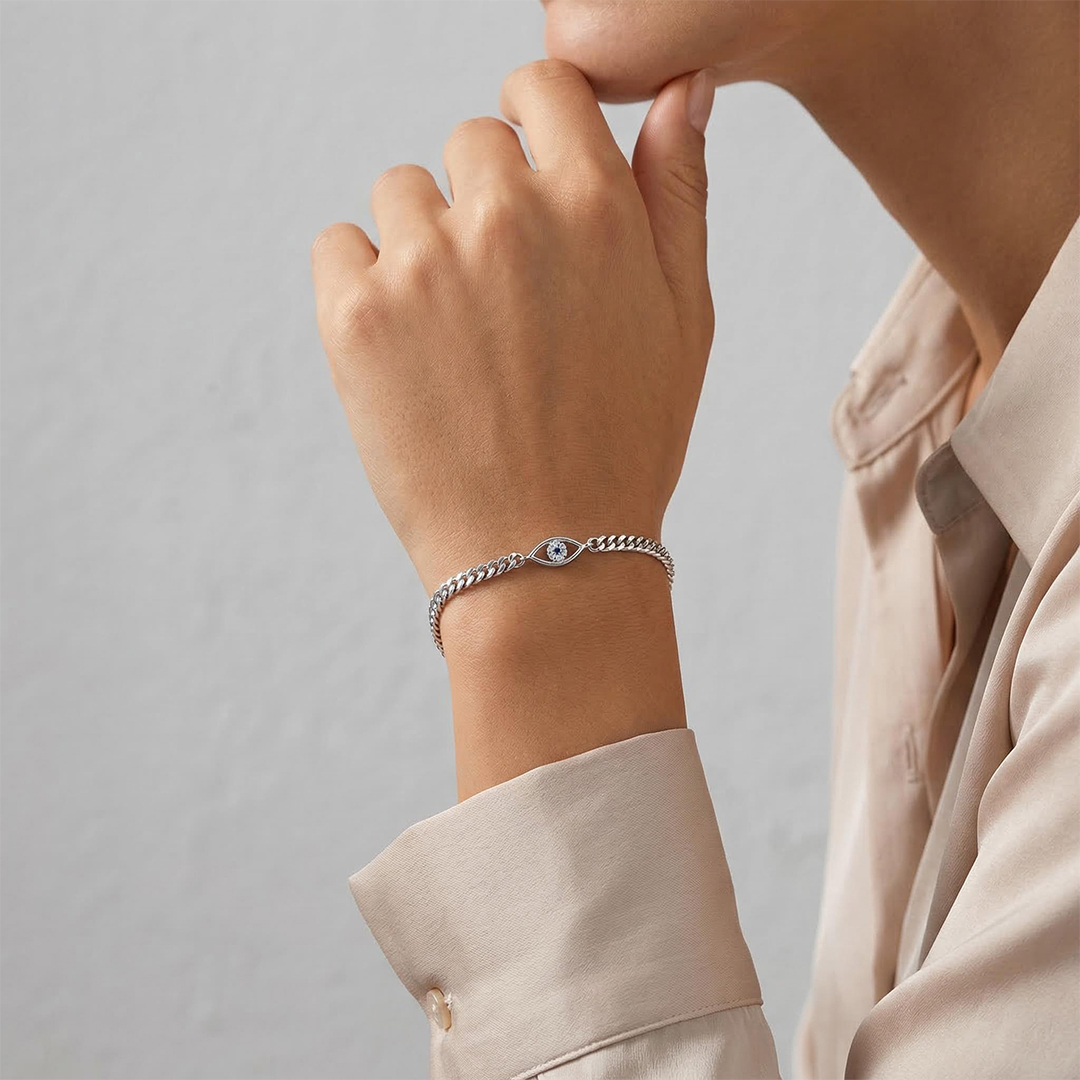 Evil Eye Curb Chain Bracelet