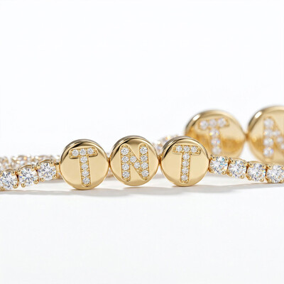 Personalized Diamond Tennis Bracelet
