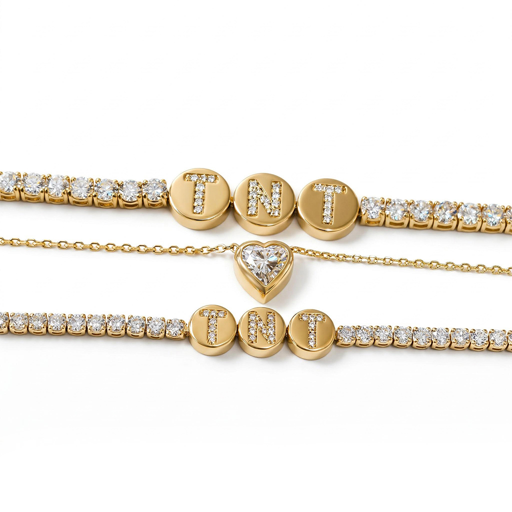 Personalized Diamond Tennis Bracelet