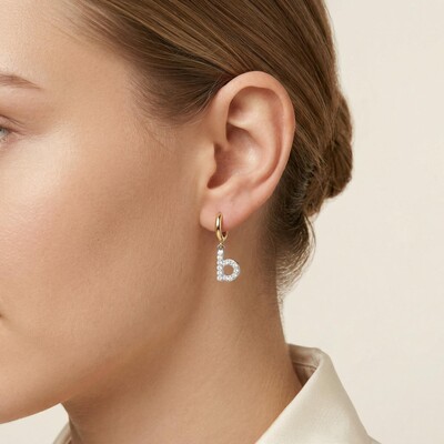 Personalized Initial Huggie Earrings