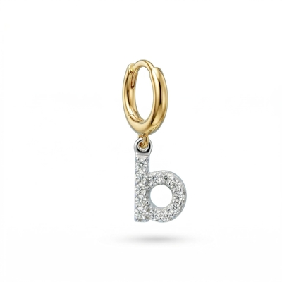 Personalized Initial Huggie Earrings