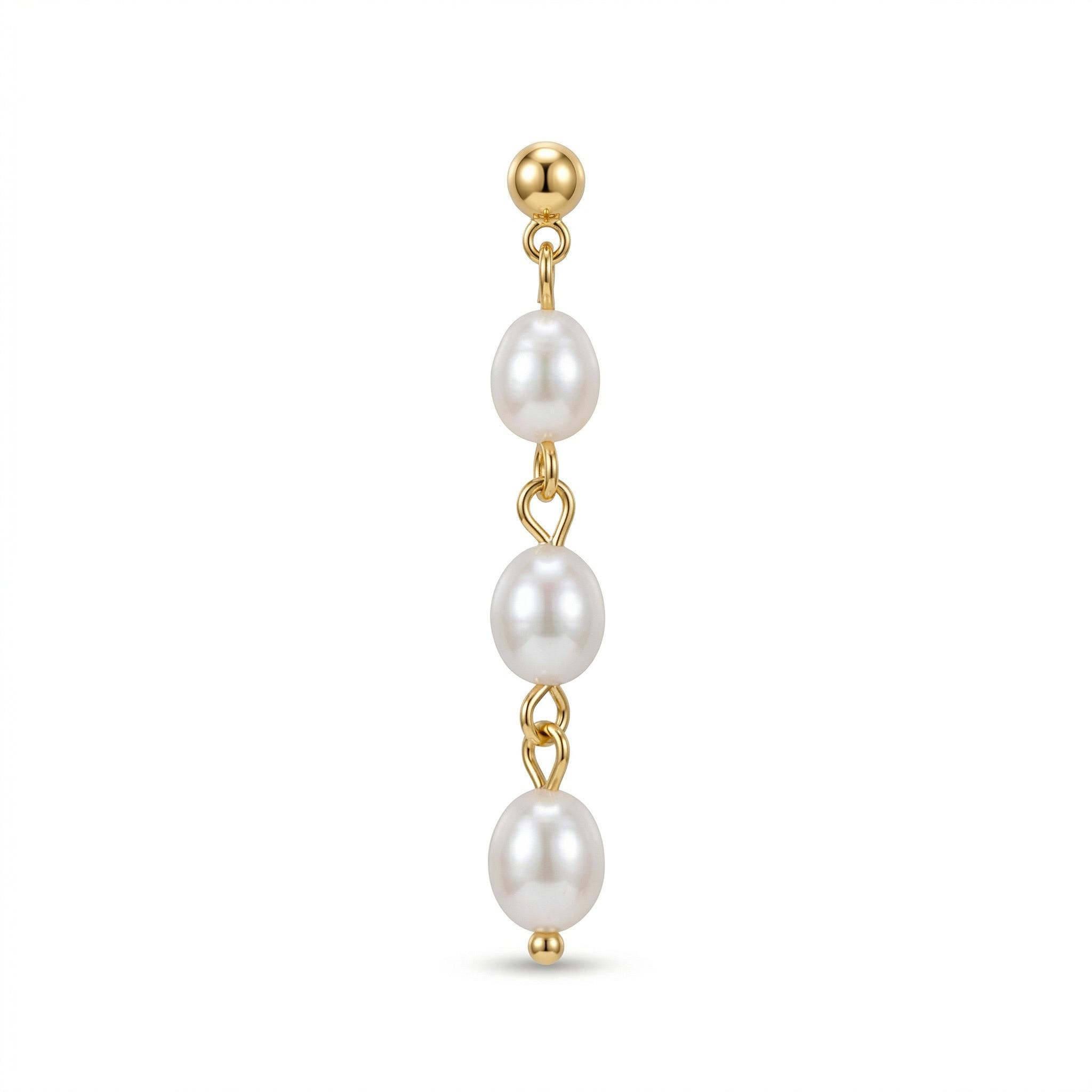 Baroque Long Pearl S925 Sterling Silver Earrings