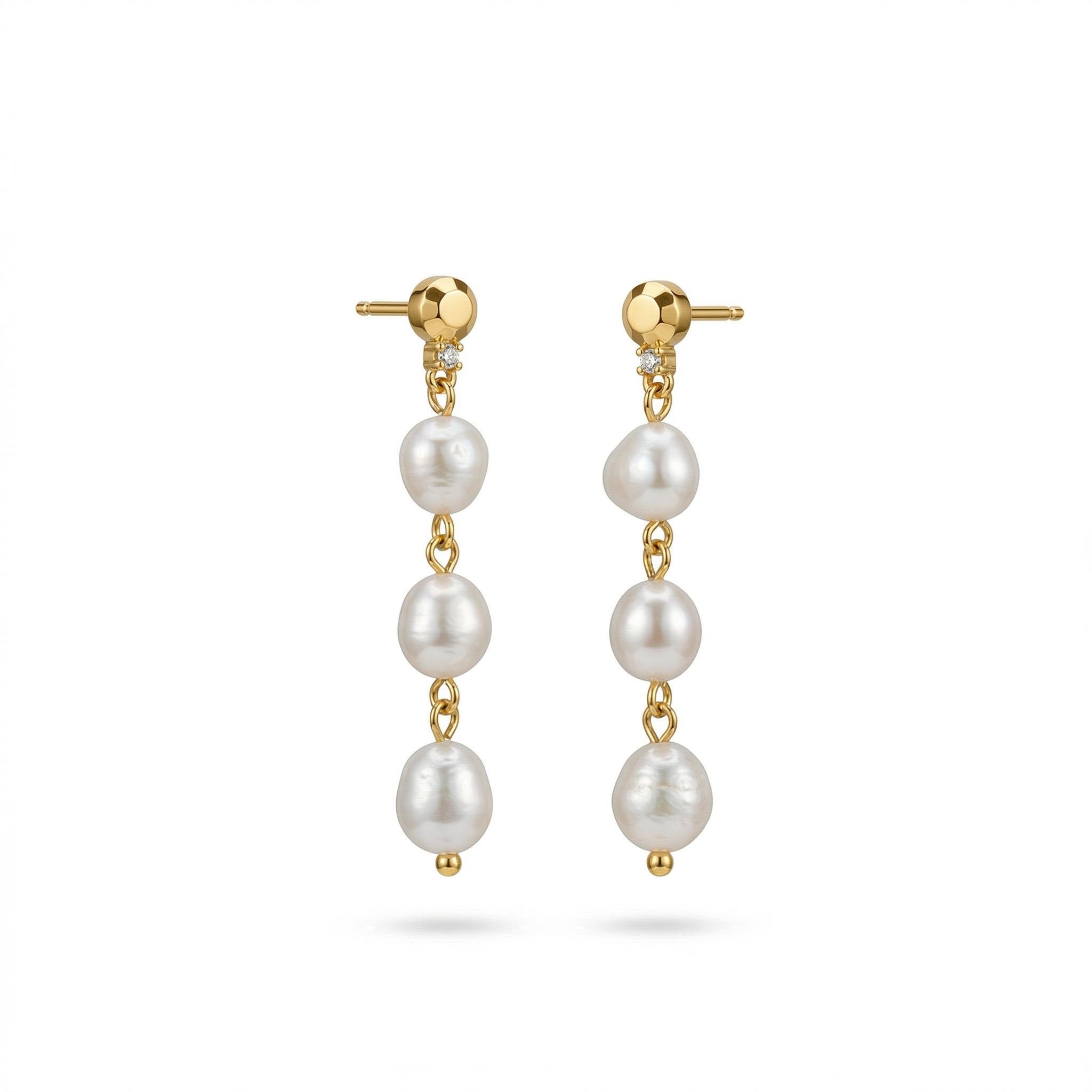 Baroque Long Pearl S925 Sterling Silver Earrings