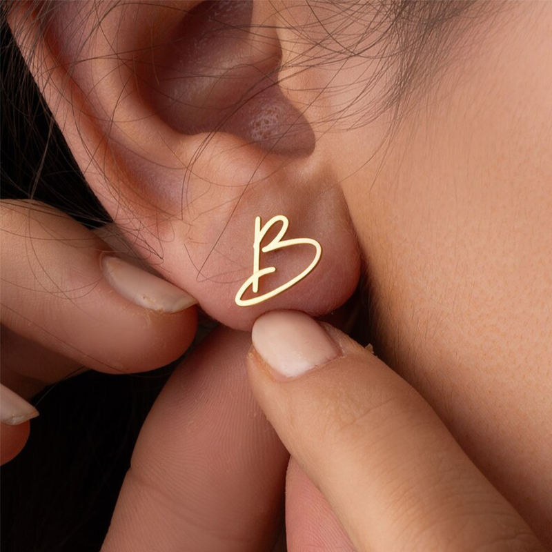 Customized Initial Earrings
