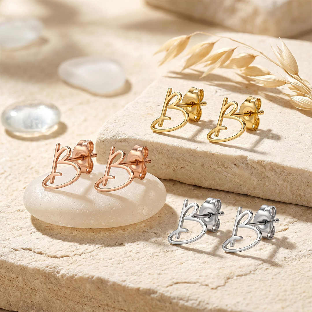 Customized Initial Earrings Customized Initial Earrings