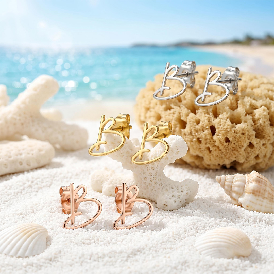 Customized Initial Earrings Customized Initial Earrings