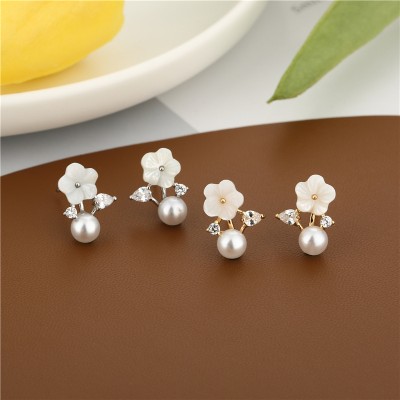 Spring Flower Pearl Earrings
