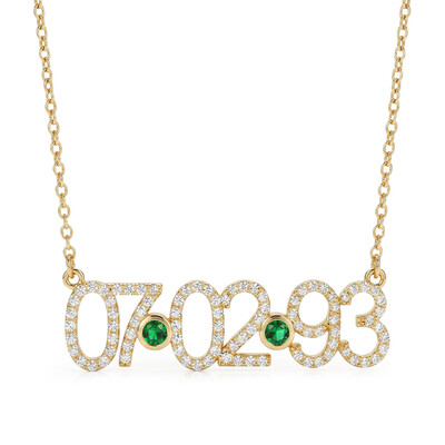 Personalized Birthstone Date Necklace