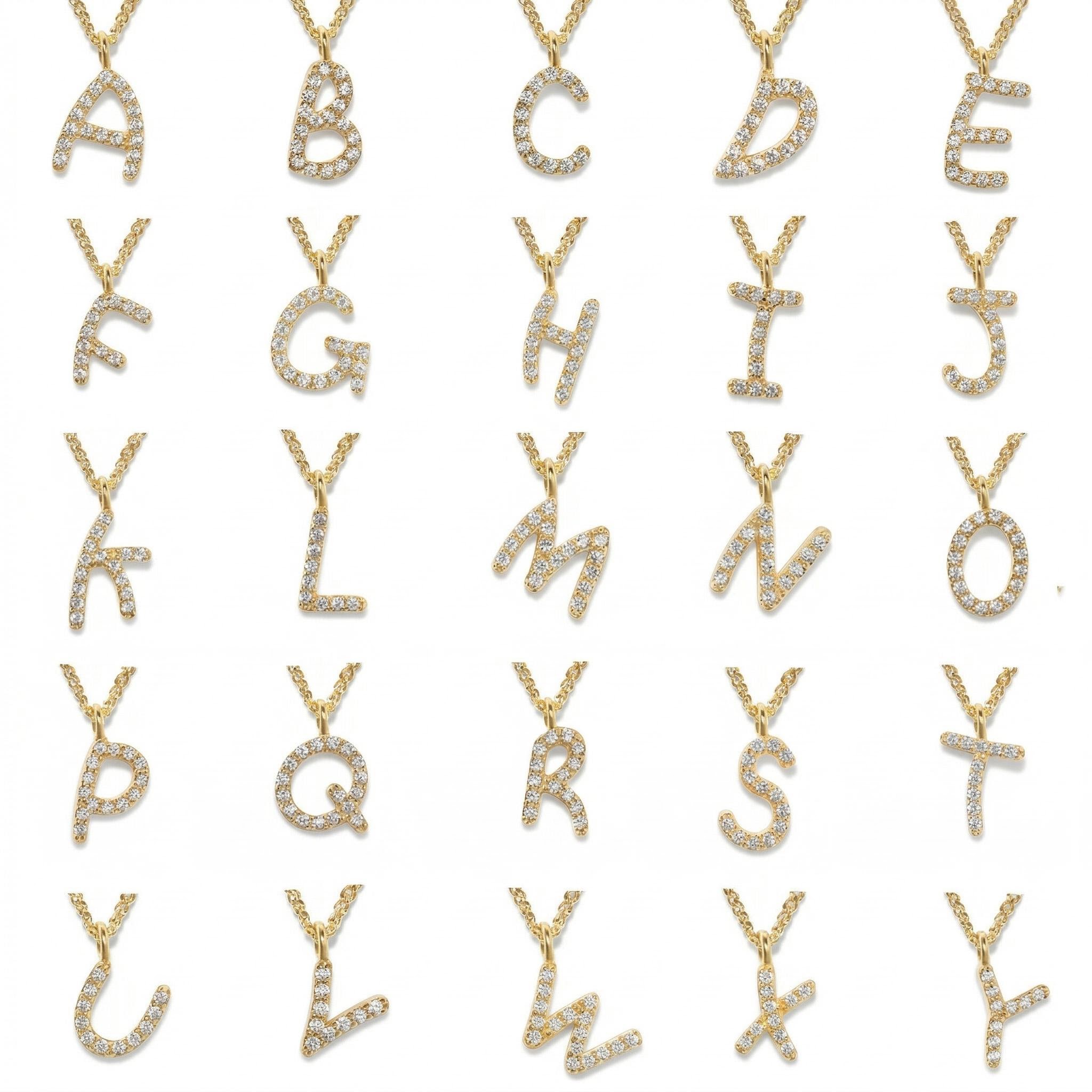 Diamond Initial Necklace