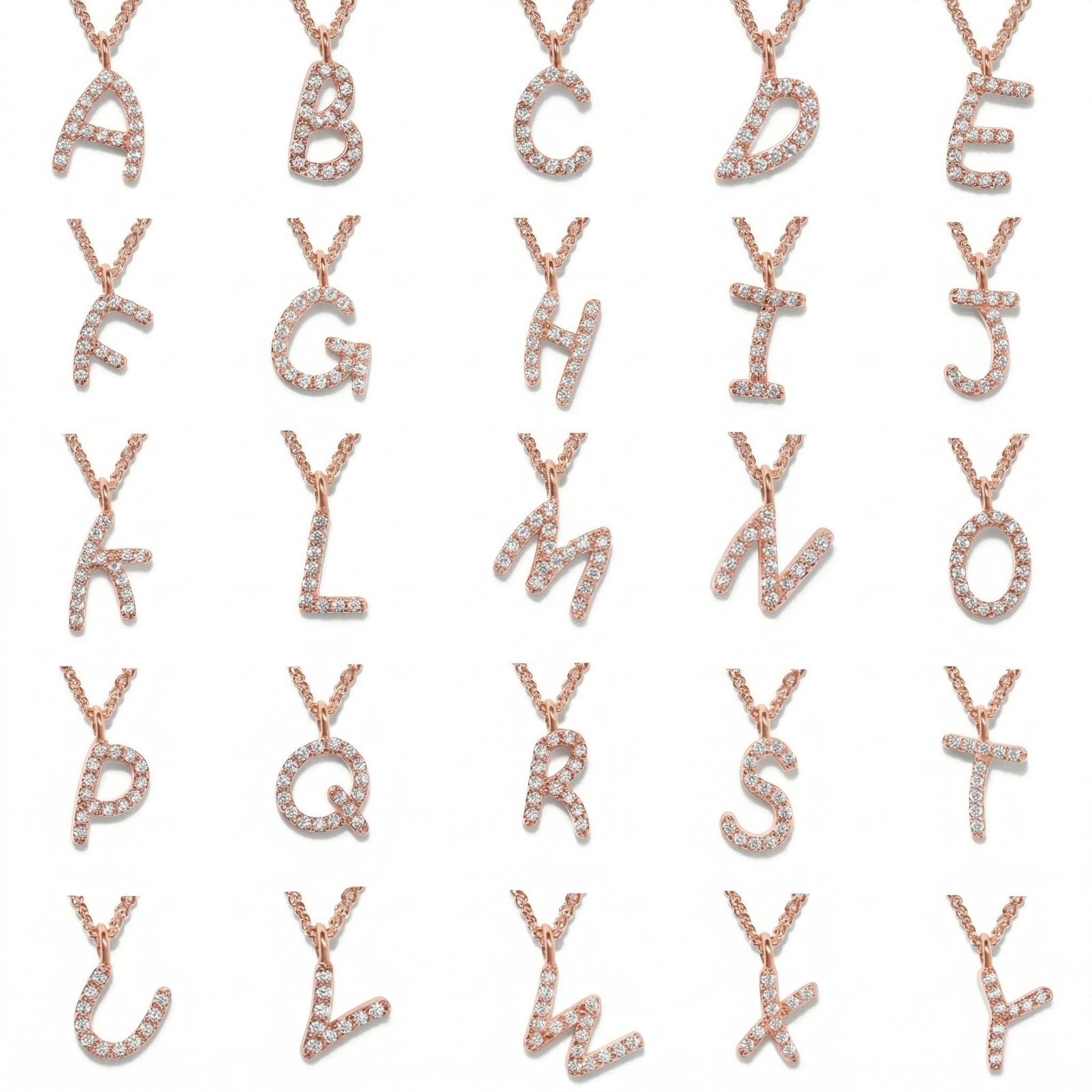 Diamond Initial Necklace