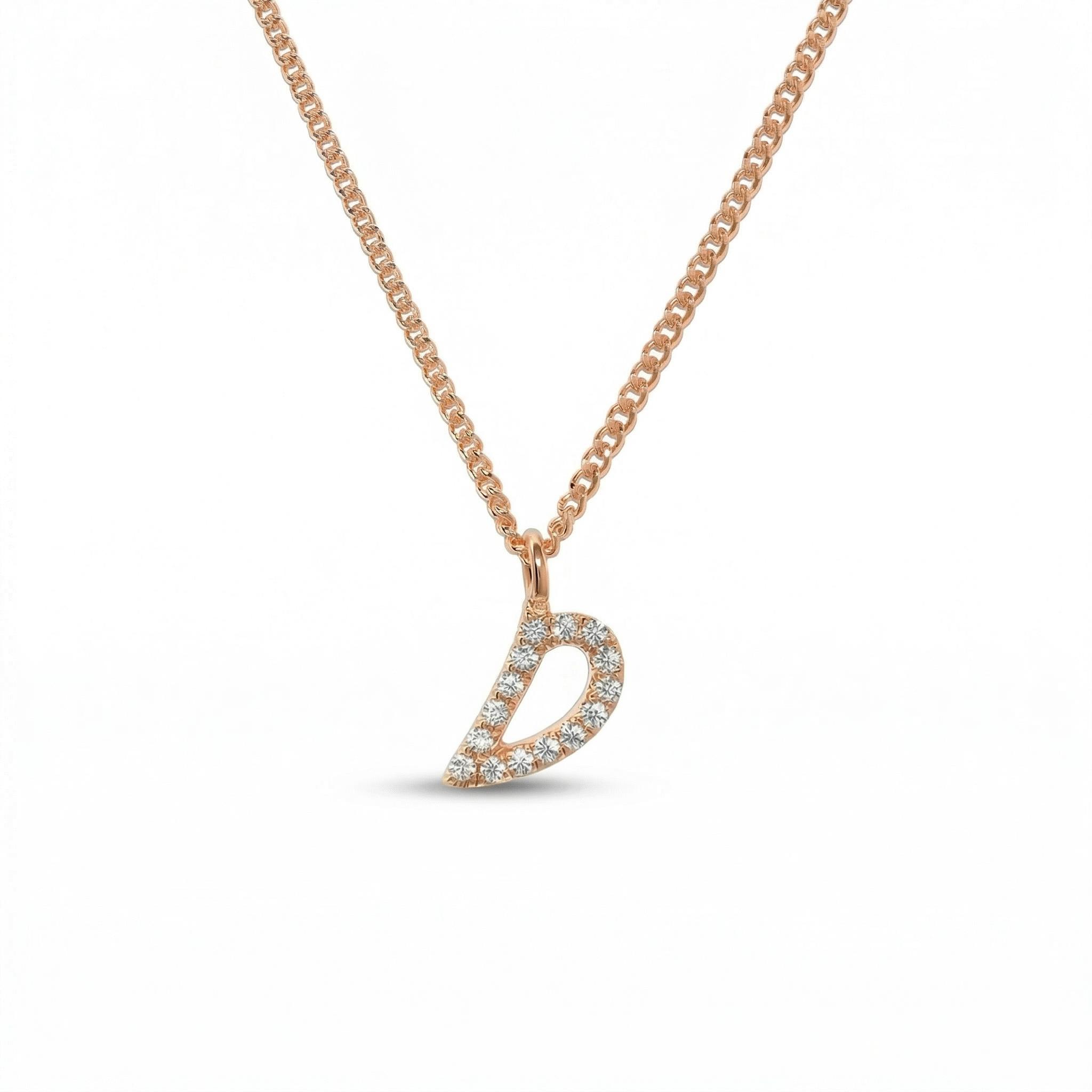 Diamond Initial Necklace