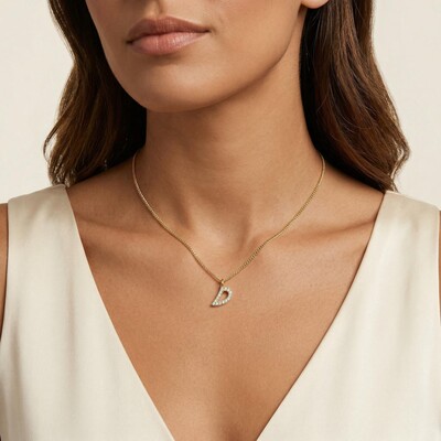 Diamond Initial Necklace