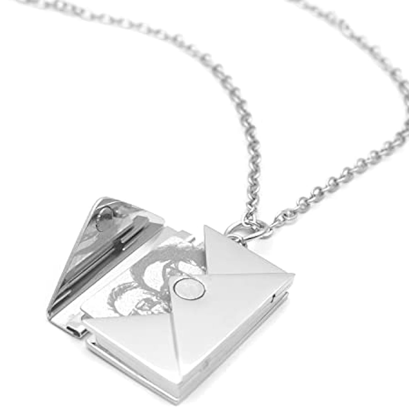 Customized Photo Envelope Locket Necklace Customized Photo Envelope Locket Necklace