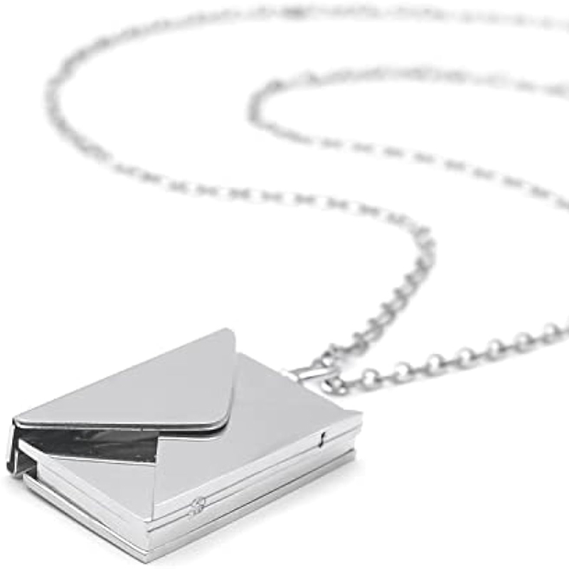 Customized Photo Envelope Locket Necklace Customized Photo Envelope Locket Necklace