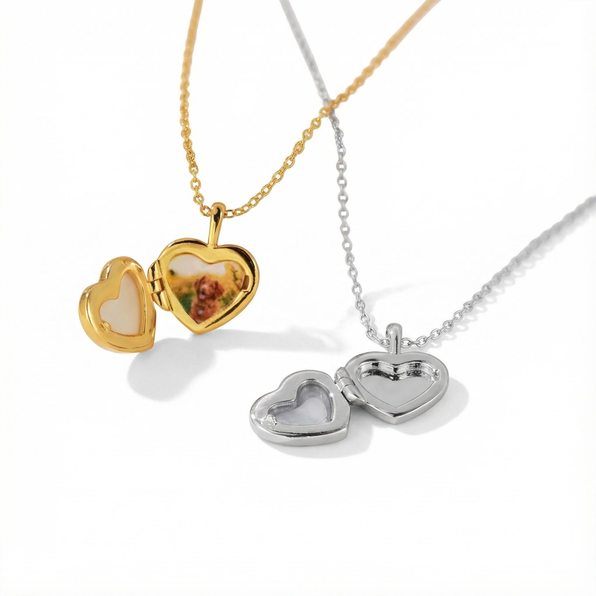 Customized Mother of Pearl Heart Photo Locket