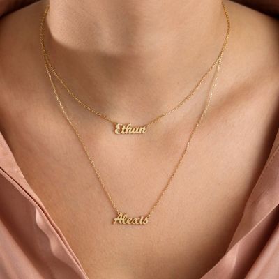 Double Layer Name Necklace