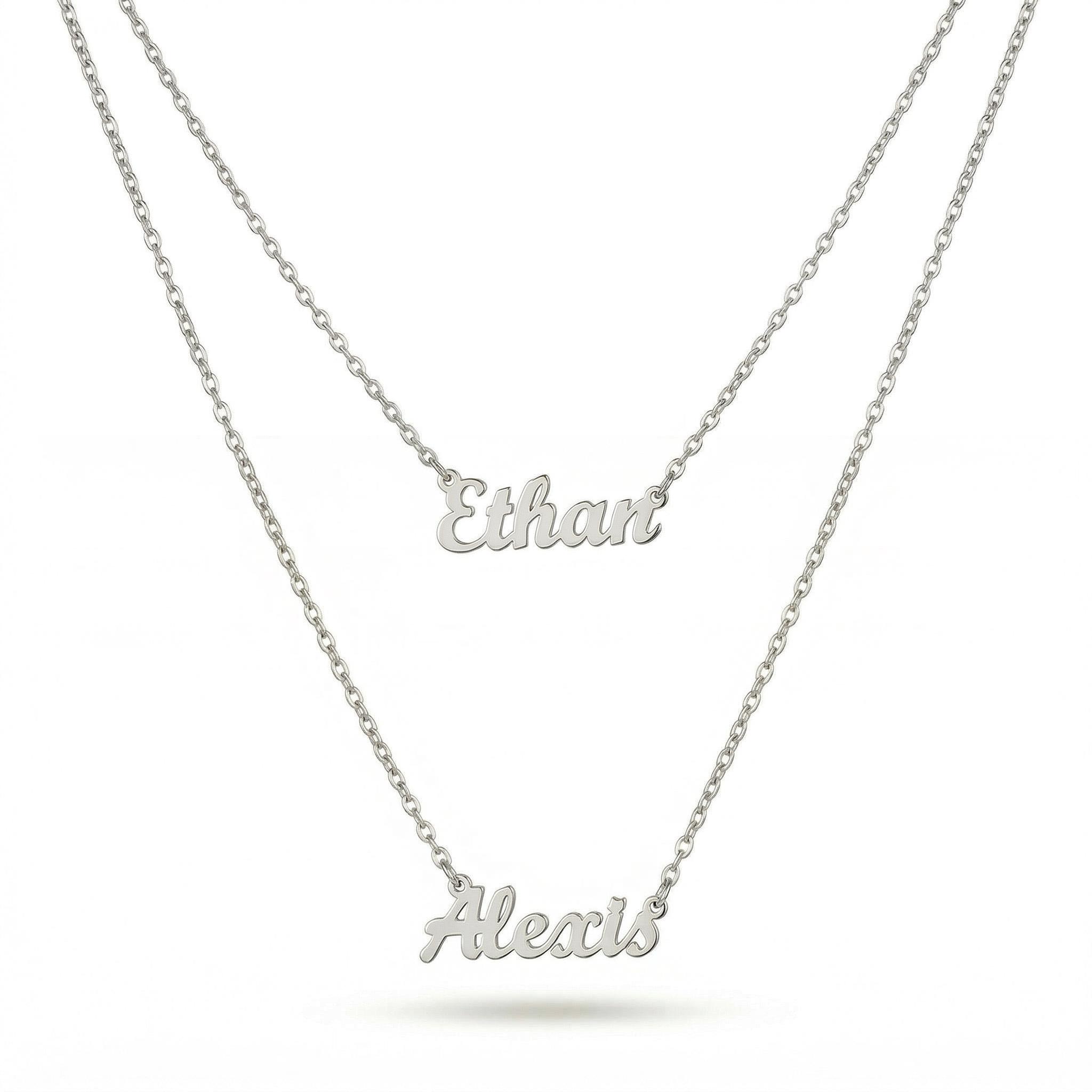 Double Layer Name Necklace