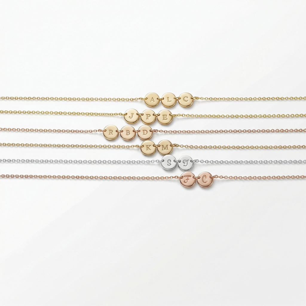 Tiny Discs Combination Necklace