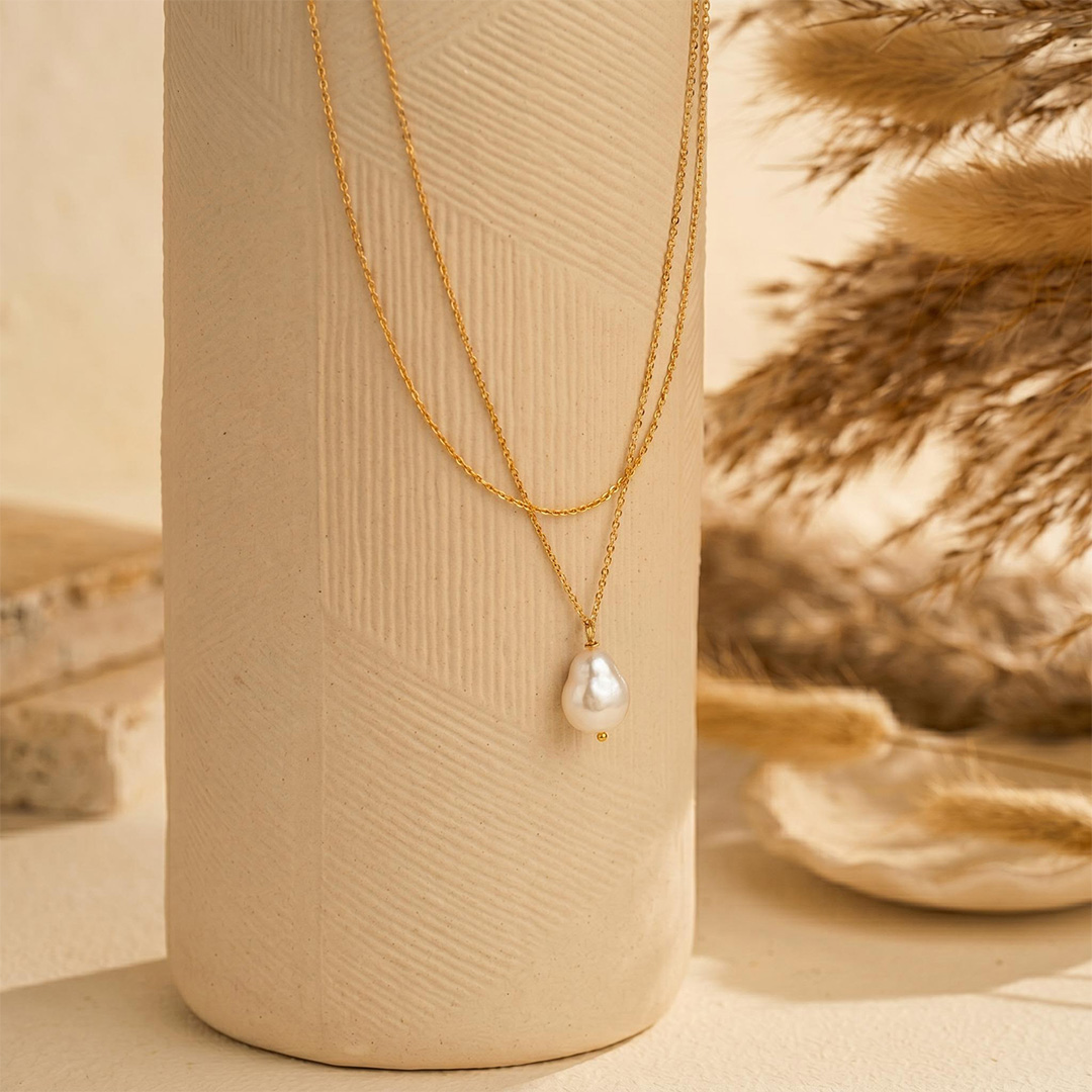 Double Layer Pearl Necklace