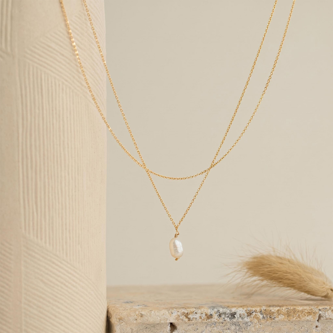Double Layer Pearl Necklace