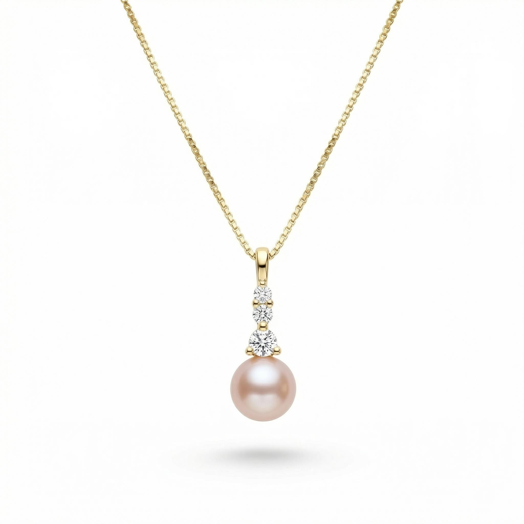 Diamond Pearl Necklace