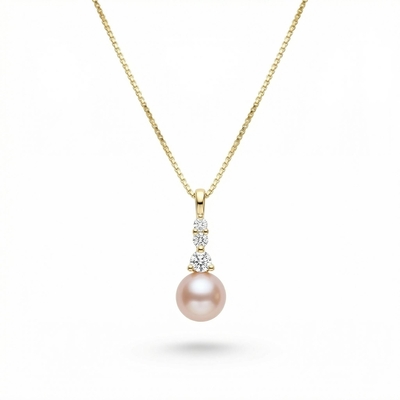 Diamond Pearl Necklace