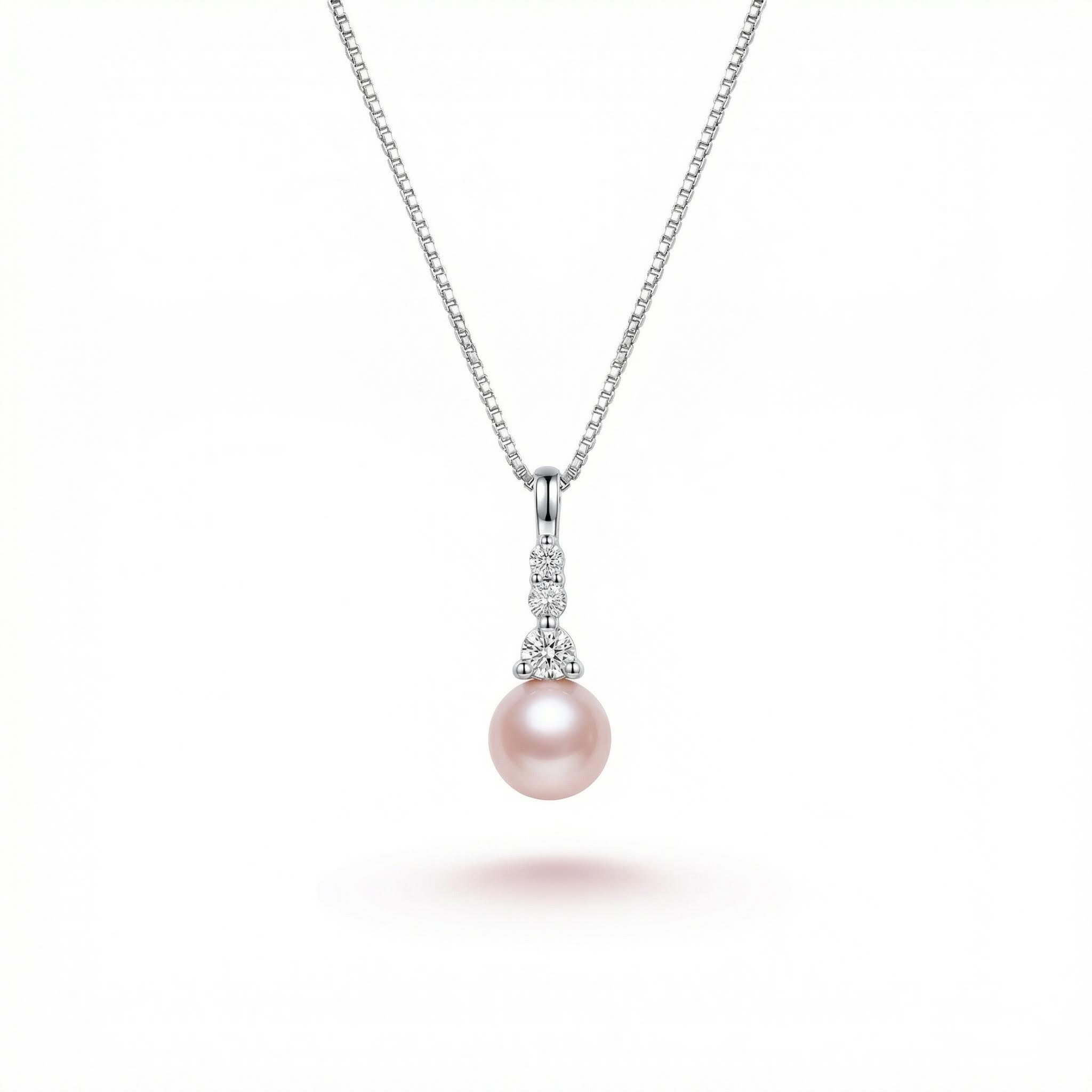 Diamond Pearl Necklace