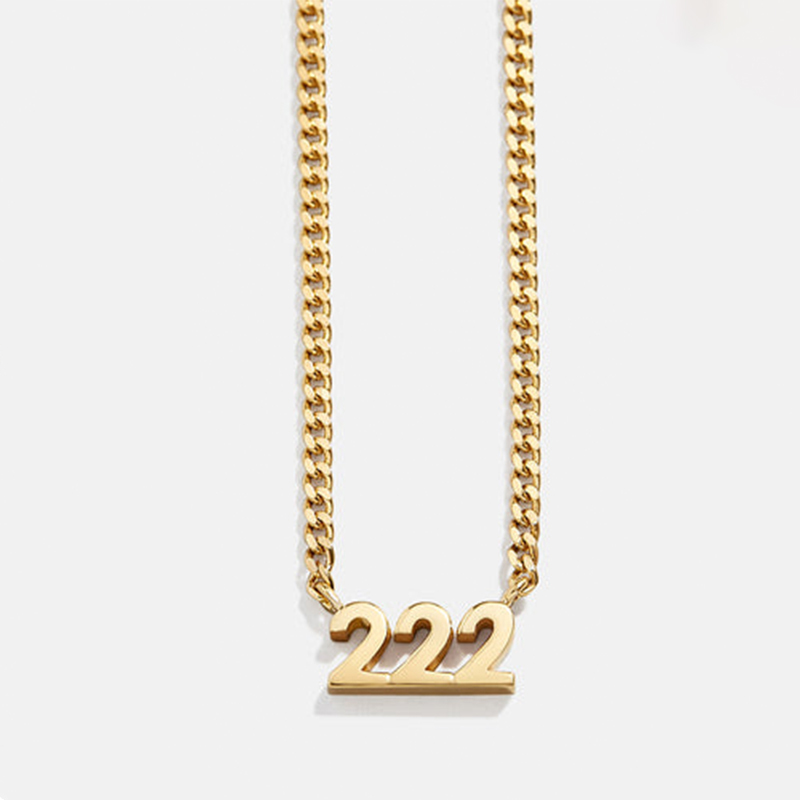 Angel Number Nameplate Necklace