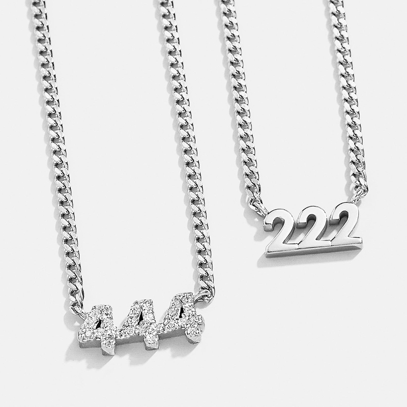 Angel Number Nameplate Necklace