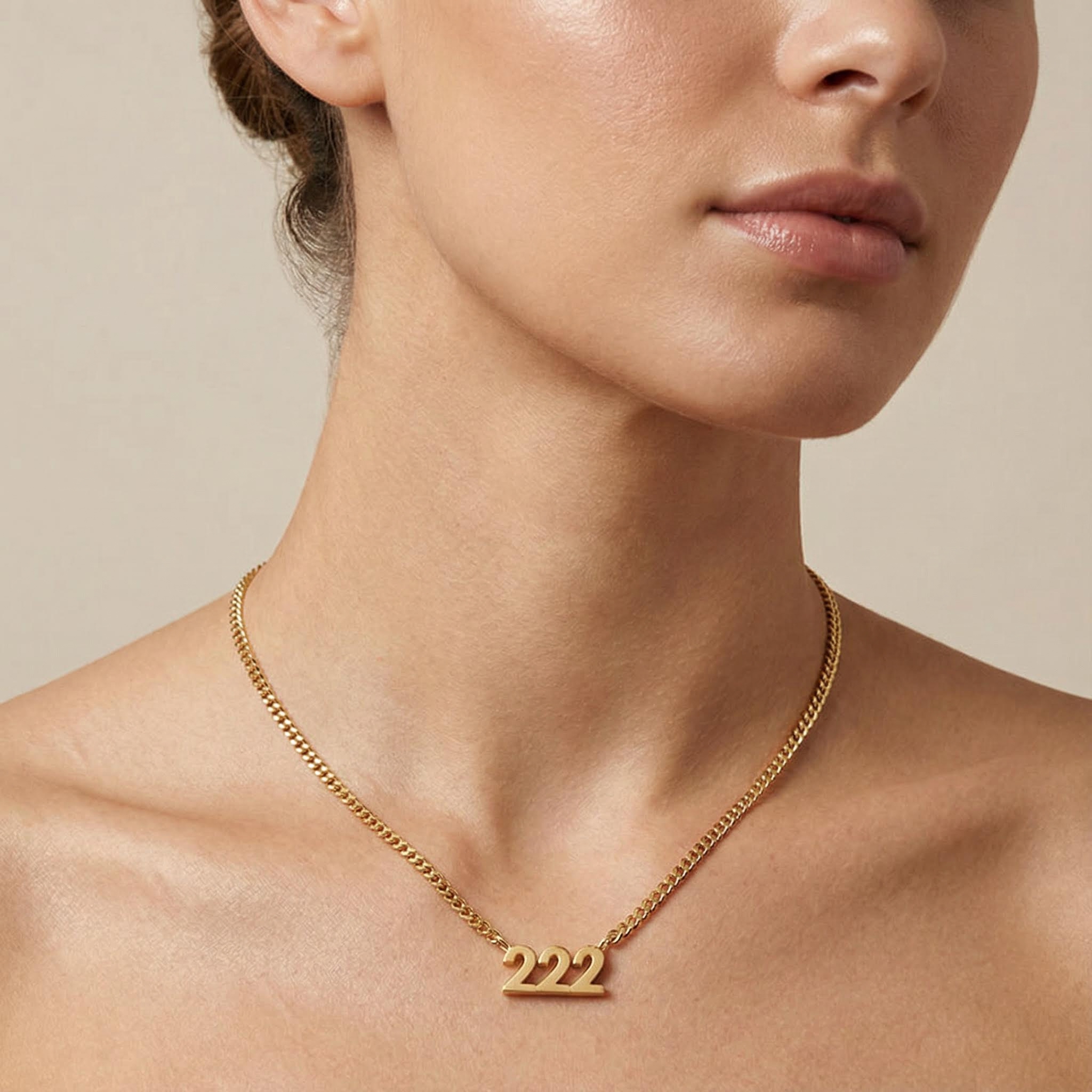 Angel Number Nameplate Necklace