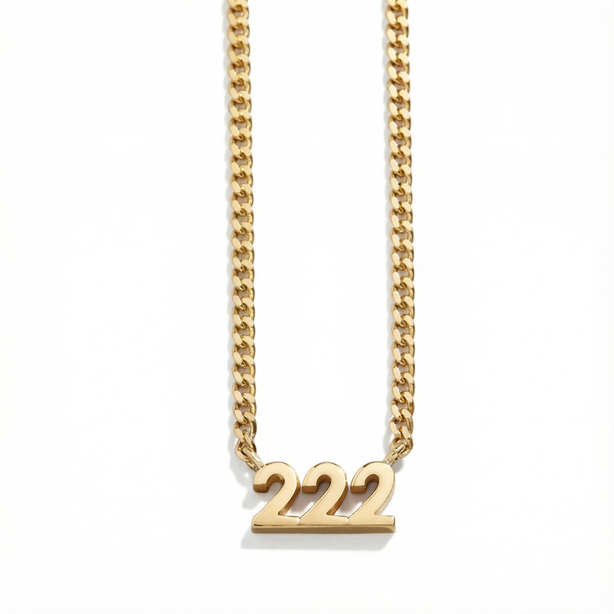 Angel Number Nameplate Necklace