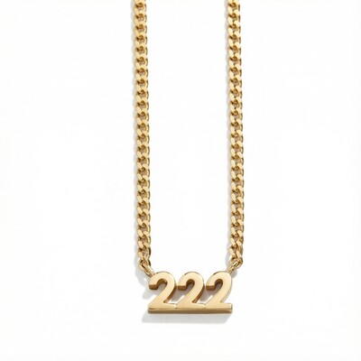 Angel Number Nameplate Necklace