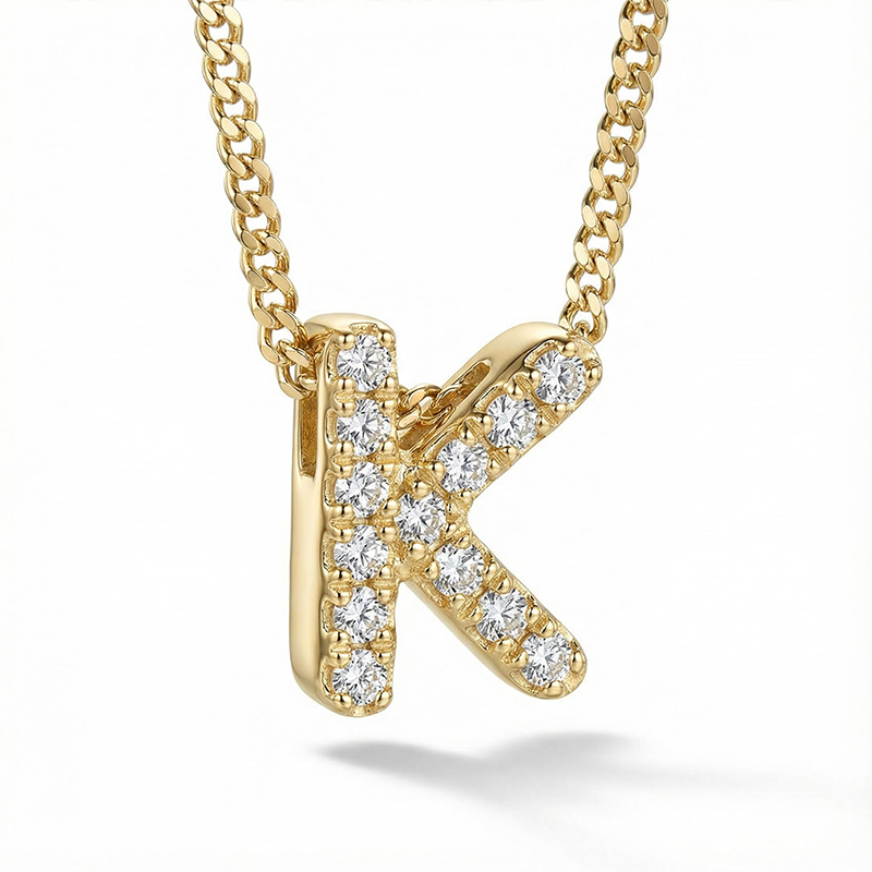Diamond Alphabet Necklace Diamond Alphabet Necklace