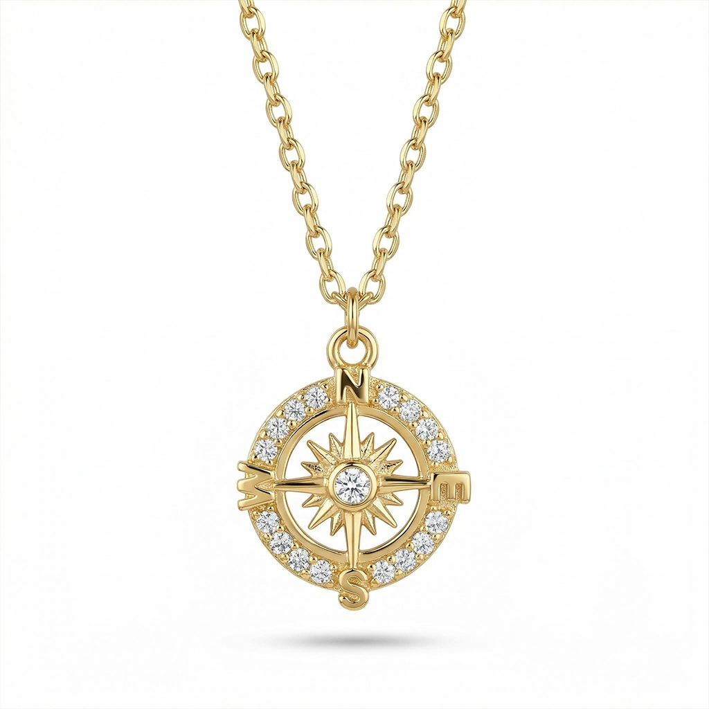 Diamond Compass Necklace