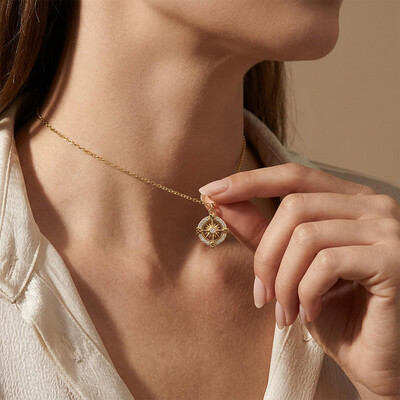 Diamond Compass Necklace
