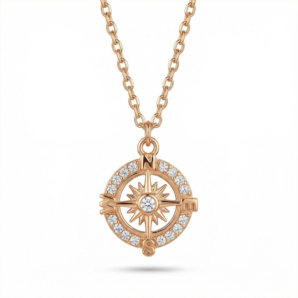 Diamond Compass Necklace