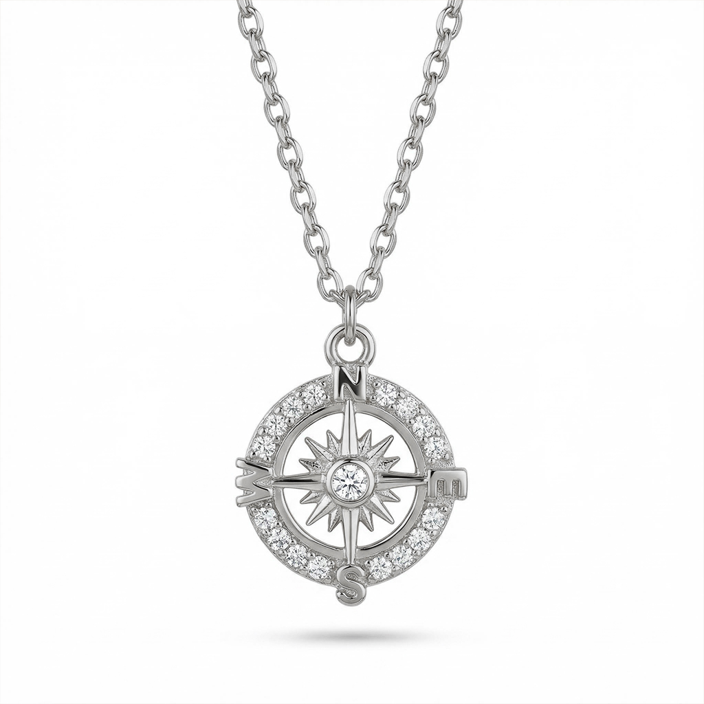 Diamond Compass Necklace