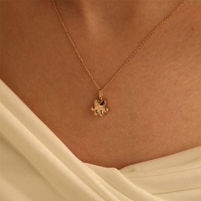 Engraved Paw Print Necklace