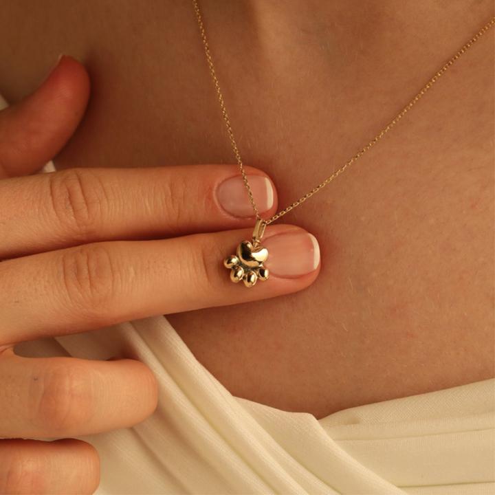 Engraved Paw Print Necklace