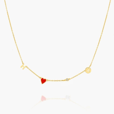 Initial Heart Constellation Necklace