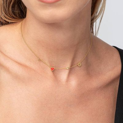 Initial Heart Constellation Necklace